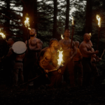 The Order of Fire's First Men performing a fire ritual in West Virginia