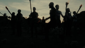 Photo of a Fire Ritual performed by Solar Idealists from The Order of Fire led by author Jack Donovan